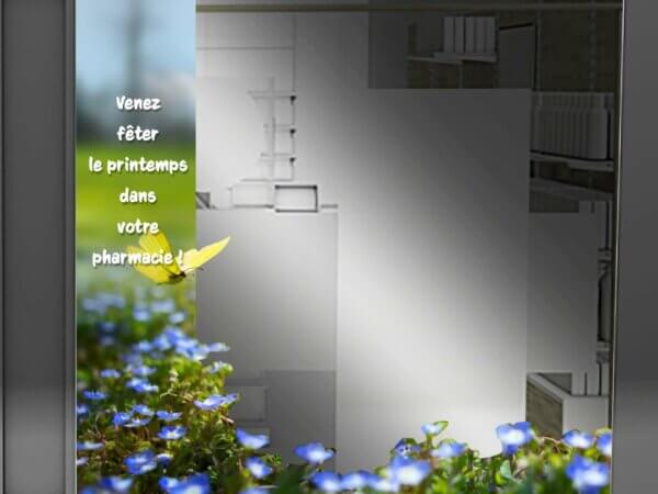 VITRINE PRINTEMPS Bandeau + frise bleuets