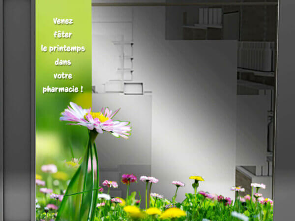 VITRINE PRINTEMPS Bandeau + frise paquerettes
