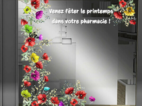 VITRINE PRINTEMPS Cascade Fleurie multi-couleurs